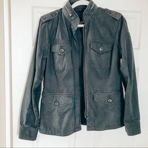 A&F Biker/Military style jacket - navy blue